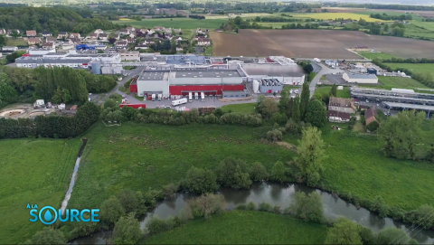 usine agroalimentaire, paysage, cours d'eau